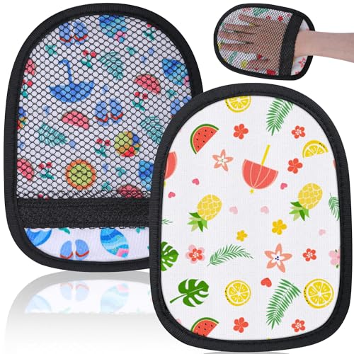 codree 2 Pcs Sand Wipe Off Mitts, Beach Theme Sand Remover for Beach, Beach Sand Remover Cleaner Mitts Bag, Beaches Travel...