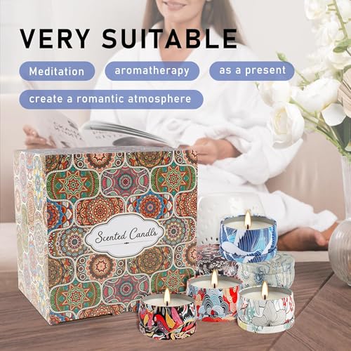 36-Pack Long-Lasting Scented Candles Gift Set, 2.5oz Soy Wax with Essential Oils for Aromatherapy and Home Fragrance, Perf...