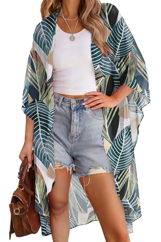 OFEEFAN Kimonos for Women Swimsuit Coverup Beach Casual Loose Cardigans for Swimwear