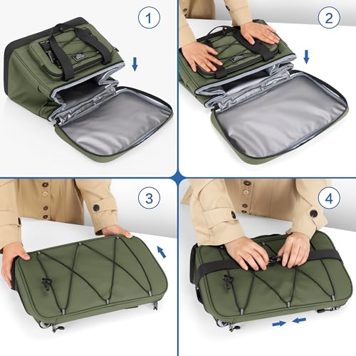 Large Insulated Cooler Bag, 50 Can Soft Sided Collapsible Ice Chest for Camping, Travel, Grocery, Kayaking & Beach (Waterp...