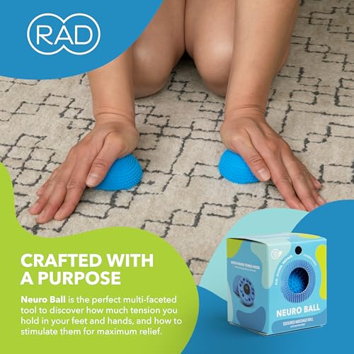 RAD The Original Neuro Ball – Foot Roller & Textured Massage Ball for Myofascial Release, Plantar Fasciitis, Hands & Face...