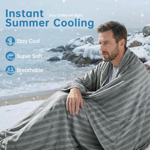 Guohaoi Cooling Throw Blanket for Hot Sleepers,Arc-Chill Q-Max >0.5 Cool Fiber,100% Oeko-Tex Certified Lightweight Summer ...