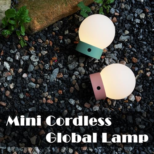 WEILAILUX Small Cute Cordless Table Lamp Rechargeable, Battery Operated Shower Lamp Waterproof, Touch Dimmable Globe Ambie...