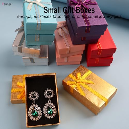 Pannger 12 Pack Small Jewelry Gift Boxes Set Empty Gift Boxes for Earrings,Rings, Necklaces Jewelry for Anniversaries, Wed...