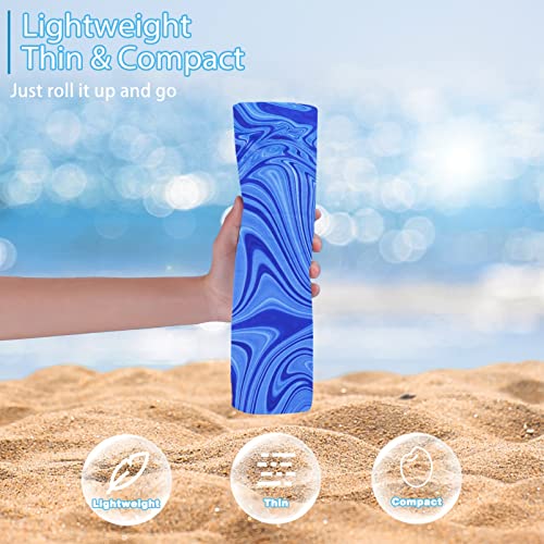 TwoYek 2 Pack Microfiber Thin Beach Towel Lightweight 71x32 Oversized Extra Large Sand Free Towels Quick Dry for Travel Po...