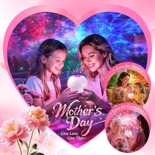 One Fire 360 Lights Galaxy Projector Night Light Projector Star Projector Mothers Day Gifts Teen Girl Gifts for Boys Gift ...