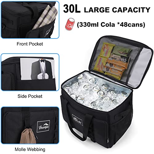 Cooler Bag 48-Can Insulated Leakproof Soft Cooler Large Collapsible Portable Travel Cooler Bags 32L for Picnic, Waterproof...