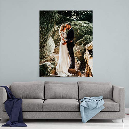 Personalized Custom Canvas Prints: Photo On Canvas (Framed 11X14) Transform Your Photos into Stunning Framed Wall Art Digi...