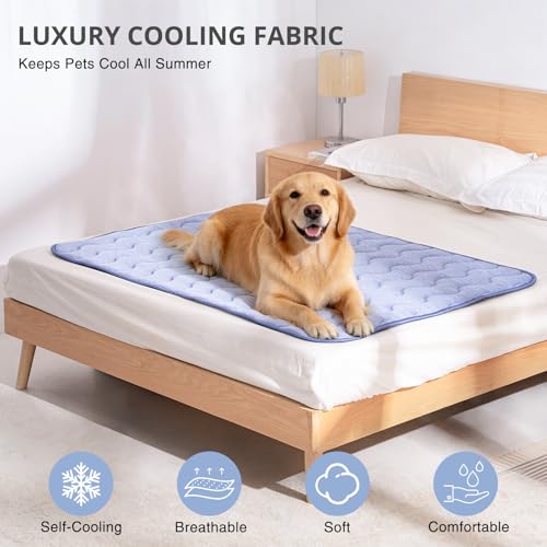 APPKER Dog Cooling Mat, Double-Sided Cooling Pet Pad, 28" x 19" Arc-Chill Cool Fiber & Q-MAX>0.45, Soft Breathable Pet Bed...
