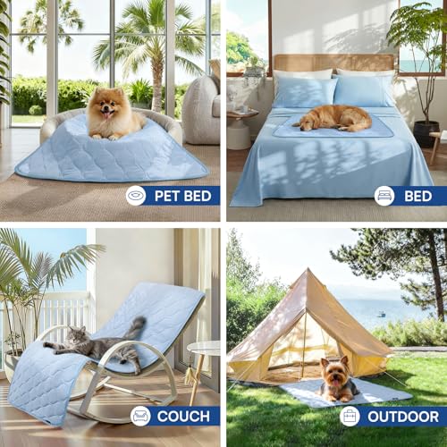 Luciphia Waterproof Cooling Mat for Dogs Couch Cover Q-MAX>0.5, Leakproof Pet Pad Non-Slip Throw Blanket for Cat Puppy Cra...