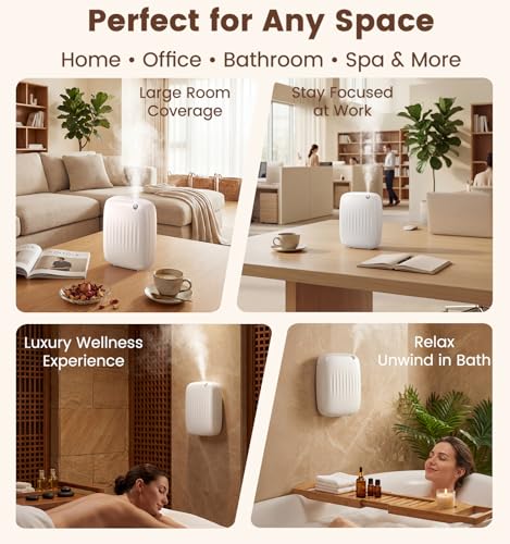 Ziweo Waterless Essential Oil Diffuser - Whole-Home Scent Cold Air Diffuser Up to 3000sq.ft for Large Home Office Hotel - ...