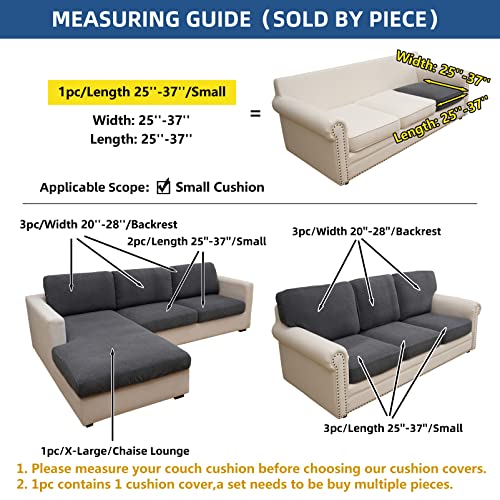 Eismodra Couch Cushion Covers Magic Stretch Sofa Slipcover for 3 Cushion Couch Dogs Pet L Shape 2 Seat Replacement Furnitu...