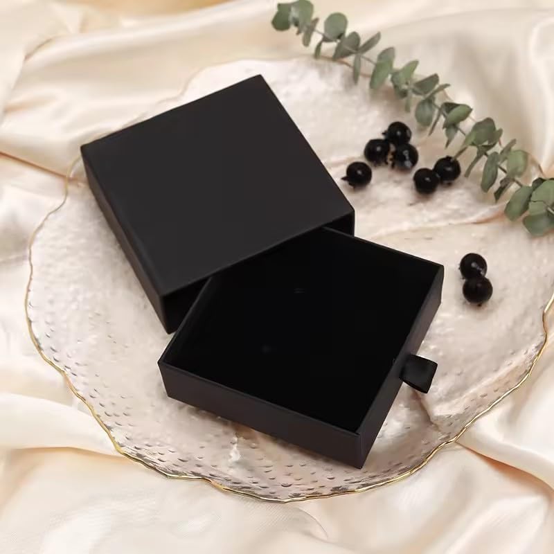 WRINGKIT 24 Pack Jewelry Gift Boxes, 3.5x3.5x1.2 Inch Cardboard Jewelry Packaging Box with Lid, Small Storage Display Case...