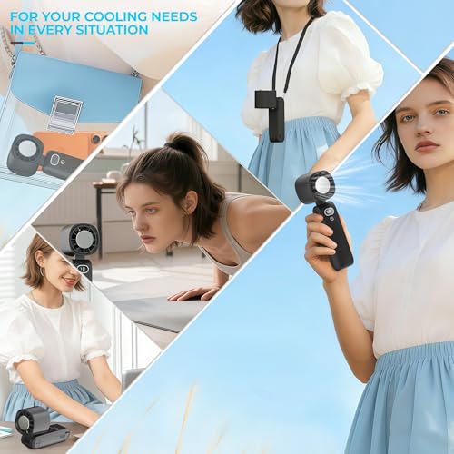 Handheld Air Conditioner with Ice Cooling Plate, Turbo Portable Fan, Super High Speed Personal Fan that Blows Cold Air, 50...
