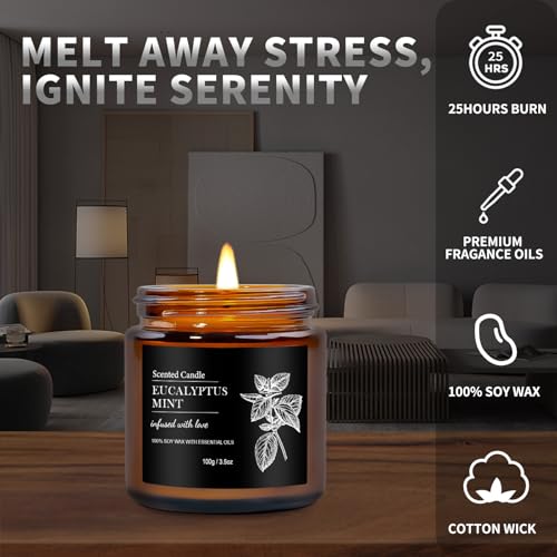 Scented Candles for Men | 6 Pack Candles for Home Scented, 150 Hour Burn Time Aromatherapy Christmas Candles Gifts for Men...