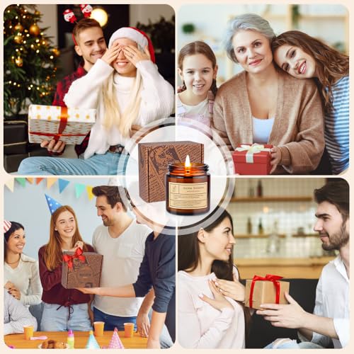 4 Pack Candles for Home Scented,Amber Jar Aromatherapy Candle Gifts for Women,Scented Candles Set for Mother's Day Christm...