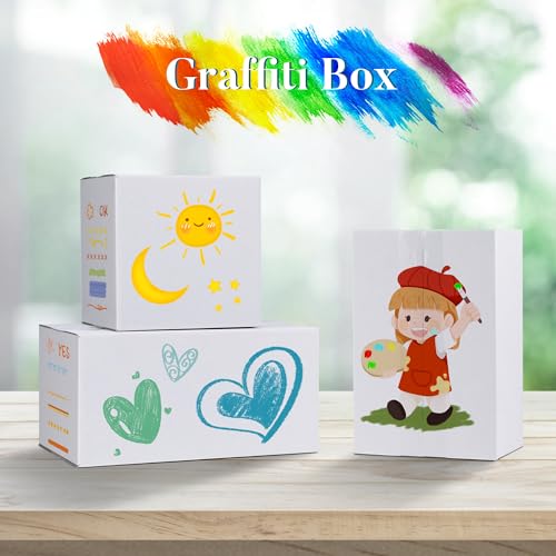 SPEPLA Shipping Boxes 6x6x6 Set of 6, White Corrugated Cardboard Box for Mailing Business Packaging