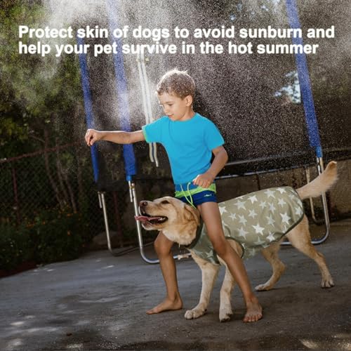 Lightweight Breathable Dog Cooling Shirts, Quick Dry Dog Sunscreen Shirt, Professional Pet Summer Vest for Small Medium La...