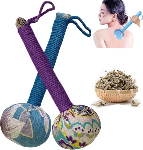 APSWUDR Mugwort Massage Hammer, Massage Tools Back, Shoulder & Body - Handheld Percussion Therapy Tool with US Design Pate...