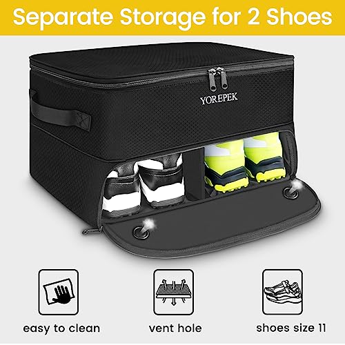 YOREPEK 2 Layer Golf Trunk Organizer, Golf Gifts for Men with Separate Ventilated Compartment for 2 Pair Shoes, Waterproof...