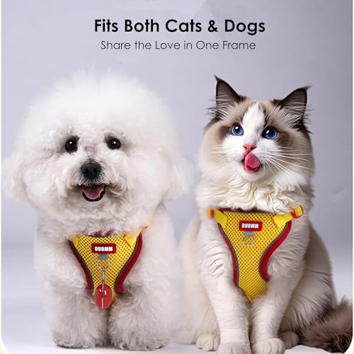 Cat Harness and Leash Set for Walking – Escape-Proof Reflective Vest for Cats and Small Dogs, Adjustable Soft Air Mesh wit...