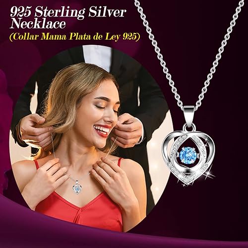 ADDWel Preserved Real Rainbow Rose with Sterling Silver Necklace Gift Set - Romantic for Wife, Girlfriend - Eternal Flower...