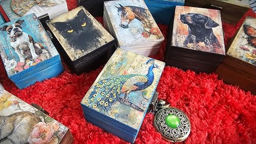 RK Collections Peacock Trinket Keepsake Box. Jewerly Box. Peacock Lovers Gift Idea for storing Necklace, Earrings, Trinket...