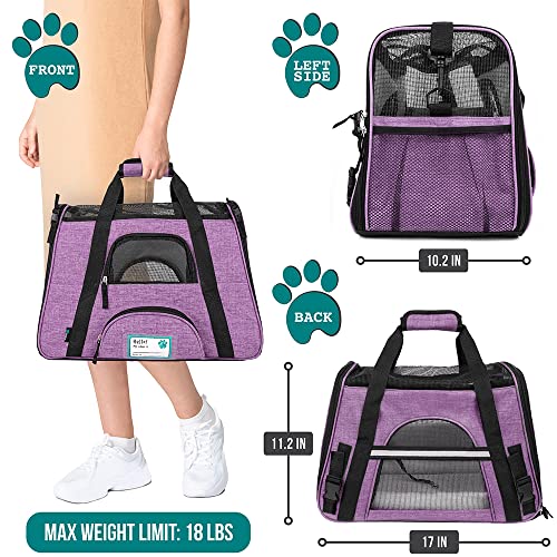 PetAmi Airline Approved Pet Carrier for Cat, Soft Sided Dog Carrier for Small Dog, Cat Travel Supply Accessories Indoor Ca...