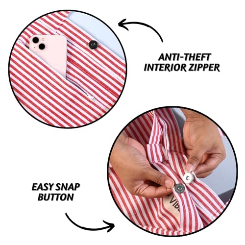 Folkulture Beach Bag For Women | 17 x 14 Inch - 100% Cotton Beach Tote Bag With Zipper Pocket Inside, Large Woven Pool Bag