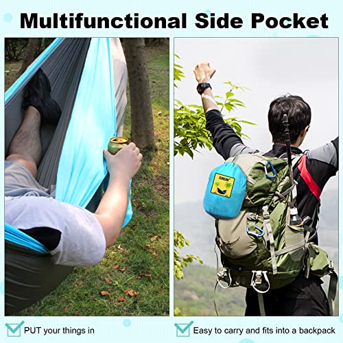 SZHLUX Camping Hammock Double & Single Portable Hammocks with 2 Tree Straps and Attached Carry Bag,Great for Outdoor,Indoo...