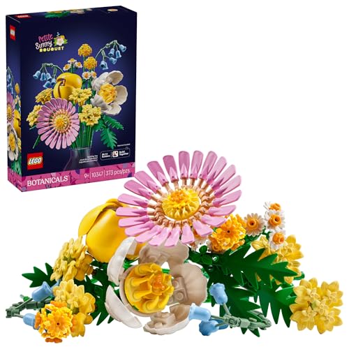 LEGO Botanicals Petite Sunny Bouquet Building Toy - DIY Floral Arrangement for Girls & Boys, Ages 9+ - Gift for Birthdays...