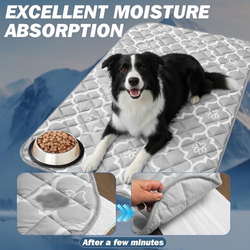 EXPAWLORER Dog Cooling Mat-28.3''*47.2'' Upgraded Extra Large Cooling Pad for Dog Dogs Cats Pets in Summer Keep Cool,Washa...