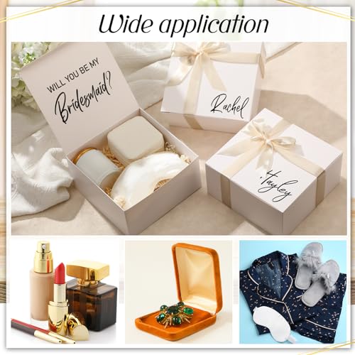 AmazingSpark 8 Sets Bridesmaid Proposal Boxes Will You Be My Bridesmaid Box Wedding Gift Boxes with Lids Name Maid Matron ...
