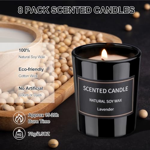 Candle Set, Holiday Scented Candle Soy Candles for Home Scented, Candle Gift Set for Women Men Holiday Candle Aromatherapy...