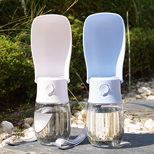 AVELORA Foldable Dog Water Bottle, Portable Water Dispenser for Dog, Cat, Rabbit, Puppy and Small Animals, Dishwasher Safe...
