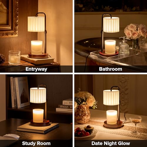 keysays Candle Warmer Lamp with Timer, Dimmable Wax Warmer Candle Lamp for Jar Candle with 2 Bulbs, Christmas Birthday Gif...