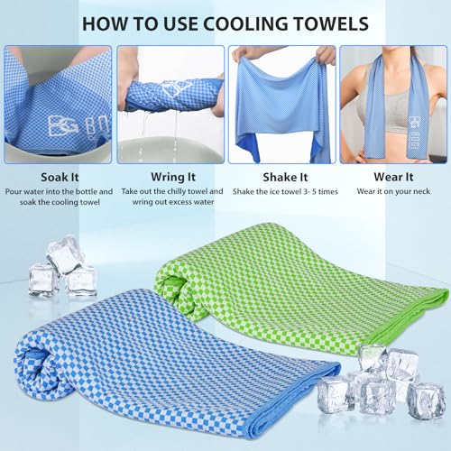 BOGI Cooling Towels for Neck and Face, Soft Breathable Cool Towel for Instant Cooling Stay Cool for Yoga, Sport, Gym, Camp...