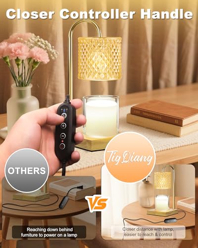 Candle Warmer Lamp with Timer Dimmer, Birthday Gifts for Women Mom, House Warming Gifts, Elegant New Home Decor, Wax Warme...