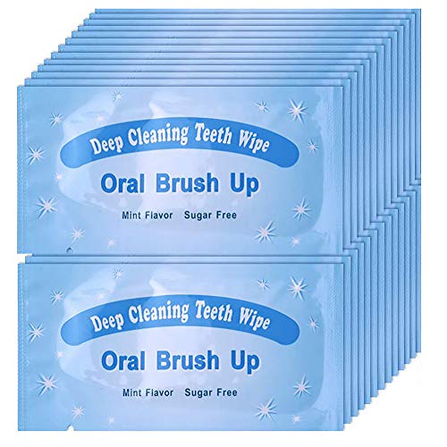 UNIQUE2U 100pcs Disposable Textured Deep Cleaning Teeth Wipes Finger Brush Oral Brush Clean Wipes