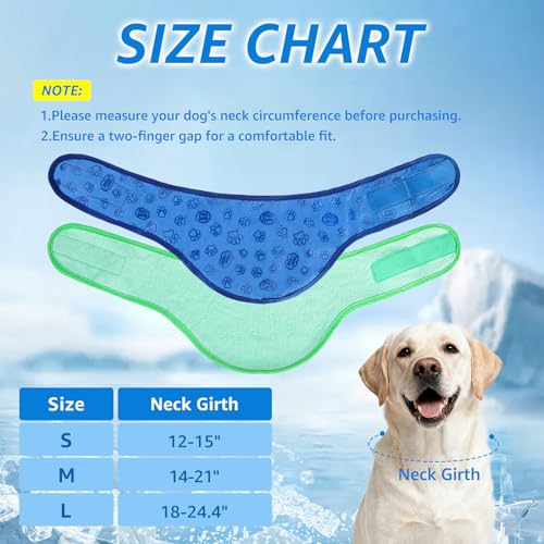 SCENEREAL Dog Cooling Bandana, 2 Pack Instant Cooling Dog Bandanas, Chill Out Pet Cool Scarf PVA Neck Cooler Wrap Summer E...