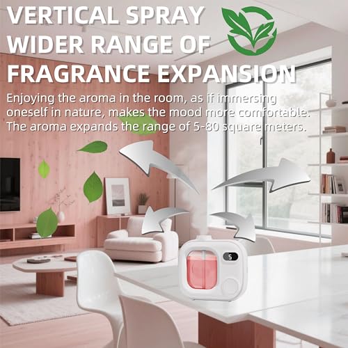 Waterless Essential Oil Aromatherapy Diffuser Mini Led Smart Aroma 360 Small Difusor Cordless for Home Large Rooms Scent B...
