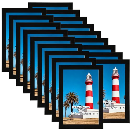 Giftgarden 4x6 Picture Frame Set of 18, Lightweight 4 by 6 Frames Bulk for Gallery Wall Photo Hanging and Tabletop Displa...