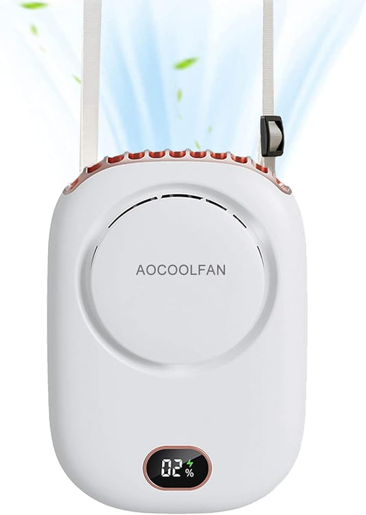 AOCOOLFAN Portable Neck Fan, Mini Small Personal Handheld Fan USB Rechargeable 3 Speed for Girls Boys Woman Eyelash Travel...