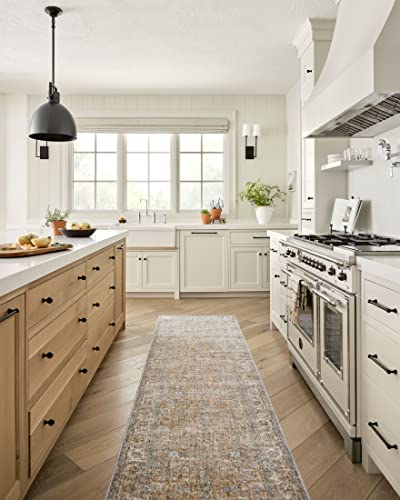 Loloi Angela Rose Blake Collection BLA-05 Sand/Sky 6'-7" x 9'-10", .25" Pile Height, Fringe, Area Rug