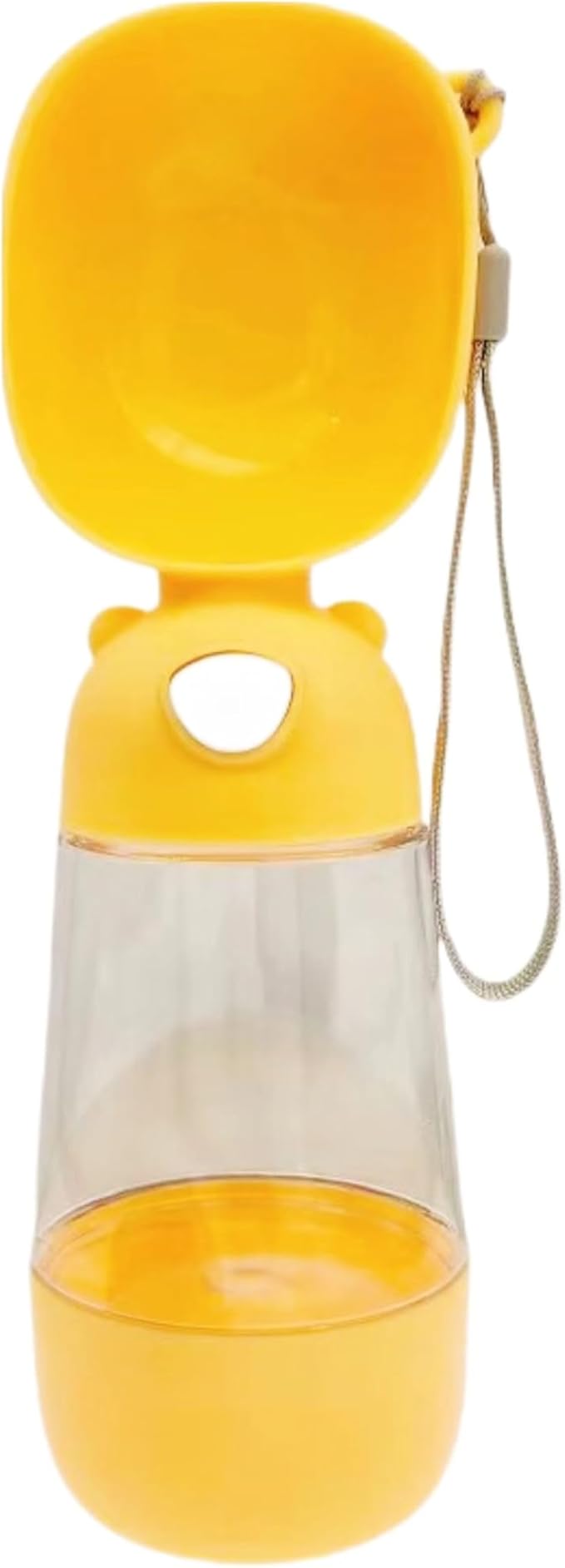 Portable Dog Water Bottle, Leak-Proof pet Water Bottle, 19 oz Large Capacity Outdoor Dog Water Fountain with Food Containe...