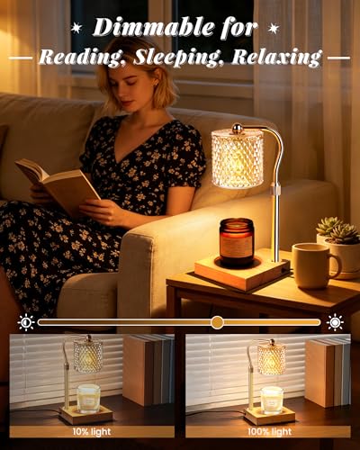 Linstaine Candle Warmer Lamp with Timer Dimmer Adjustable Height, Mothers Day Gifts for Mom, Birthday Gifts for Women, Hou...