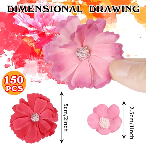 FOIMAS 150pcs Mini Faux Flower for Crafts,Artificial Flower Heads Daisy Peony Flower Decor for Craft Garland Wedding Home ...