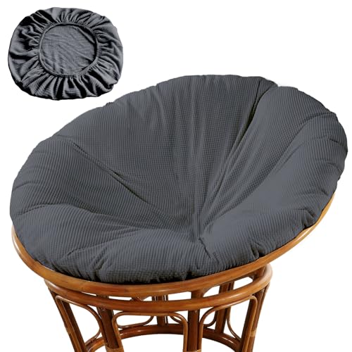 Wibeelee Papasan Chair Cushion Cover, Soft Plush Fleece Slipcover Only, Removable & Machine Washable with Adjustable Desig...