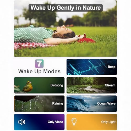 winshine Touch Wake Up Night Light with Sunrise Simulation Alarm Clock, 3 Ways Dimmable Warm White Bedside Lamp for Kid Be...