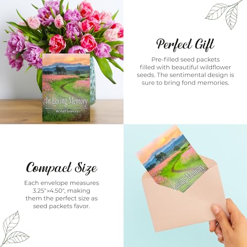 Pack of 20 Pre-Filled Seed Mix Packet Wildflowers Plant for Funerals, Memorial Services in Loving Memory Flower Path Also ...
